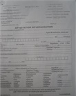 Imprimé de l'attestation de localisation